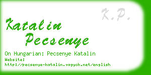 katalin pecsenye business card